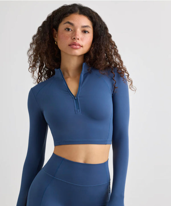 Croptop soft half zip botee