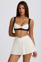 Soft Active Crossover Pleated Mini Skort
