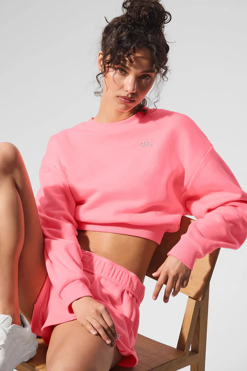 Cropped accolade crewneck