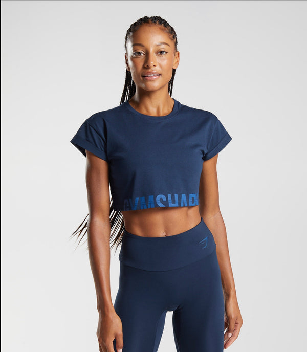 Crop top azul gymshark