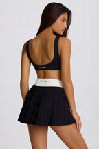 Soft Active Crossover Pleated Mini Skort