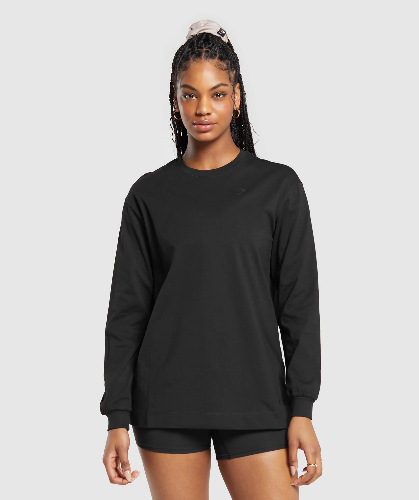 Cotton oversized long sleeve top