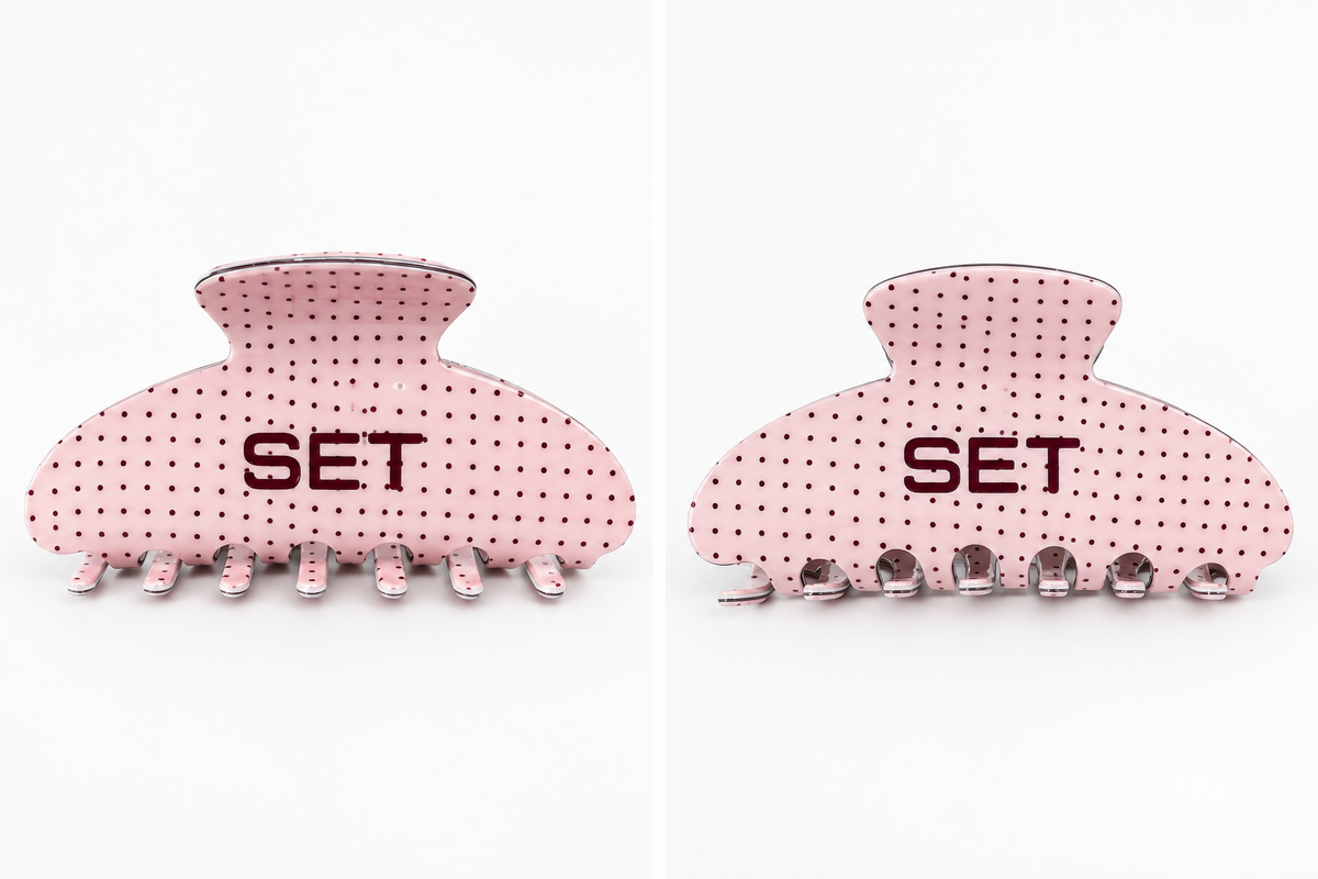 Clip polka dot set active