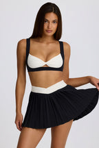 Soft Active Crossover Pleated Mini Skort