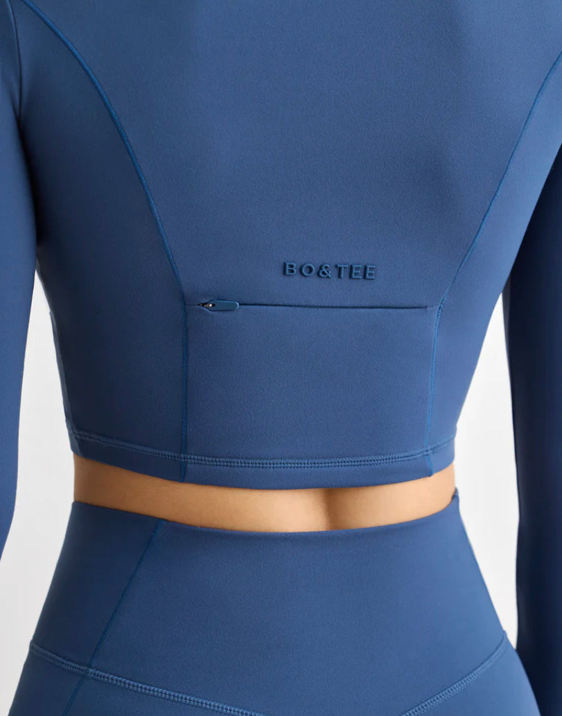 Croptop soft half zip botee