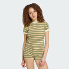 Conjunto striped tee adidas