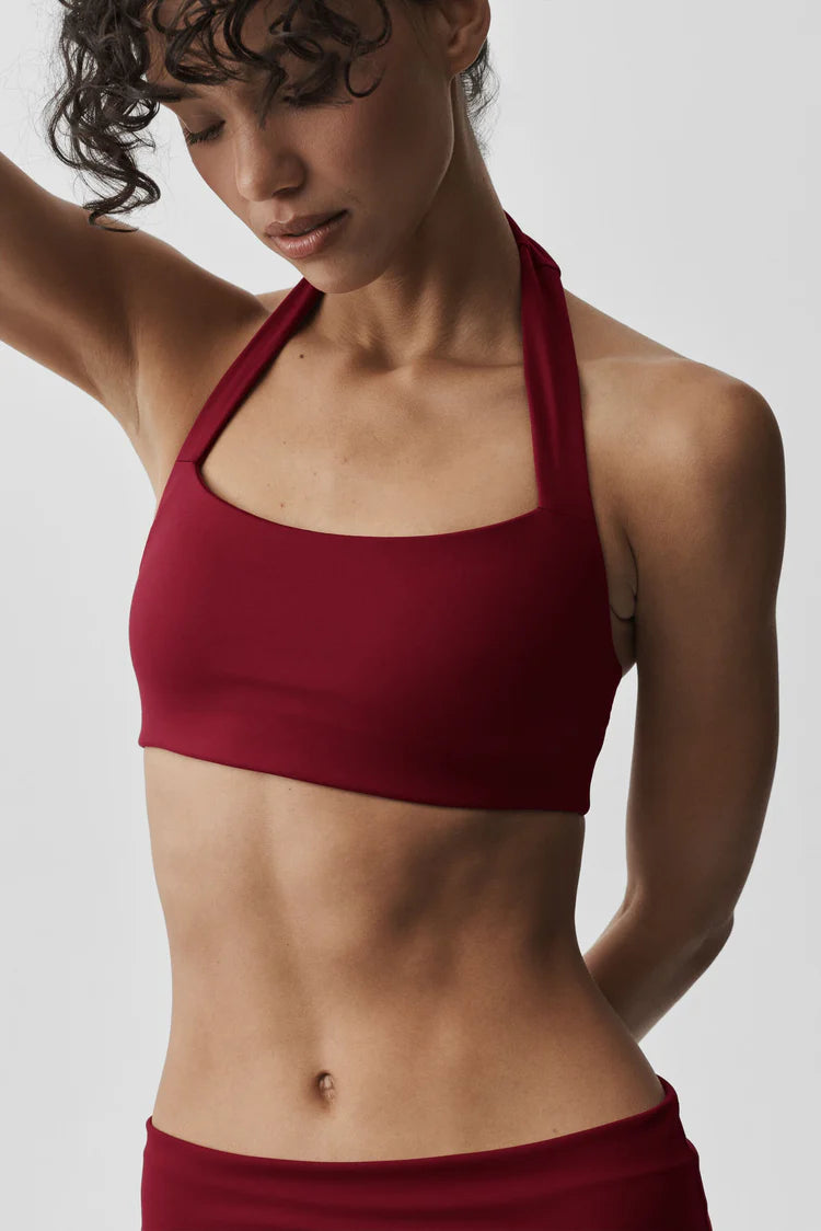 Alo softsculpt feel the heat halter bra