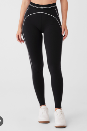 Legging Airbrush High-Waist Negro/Blanco